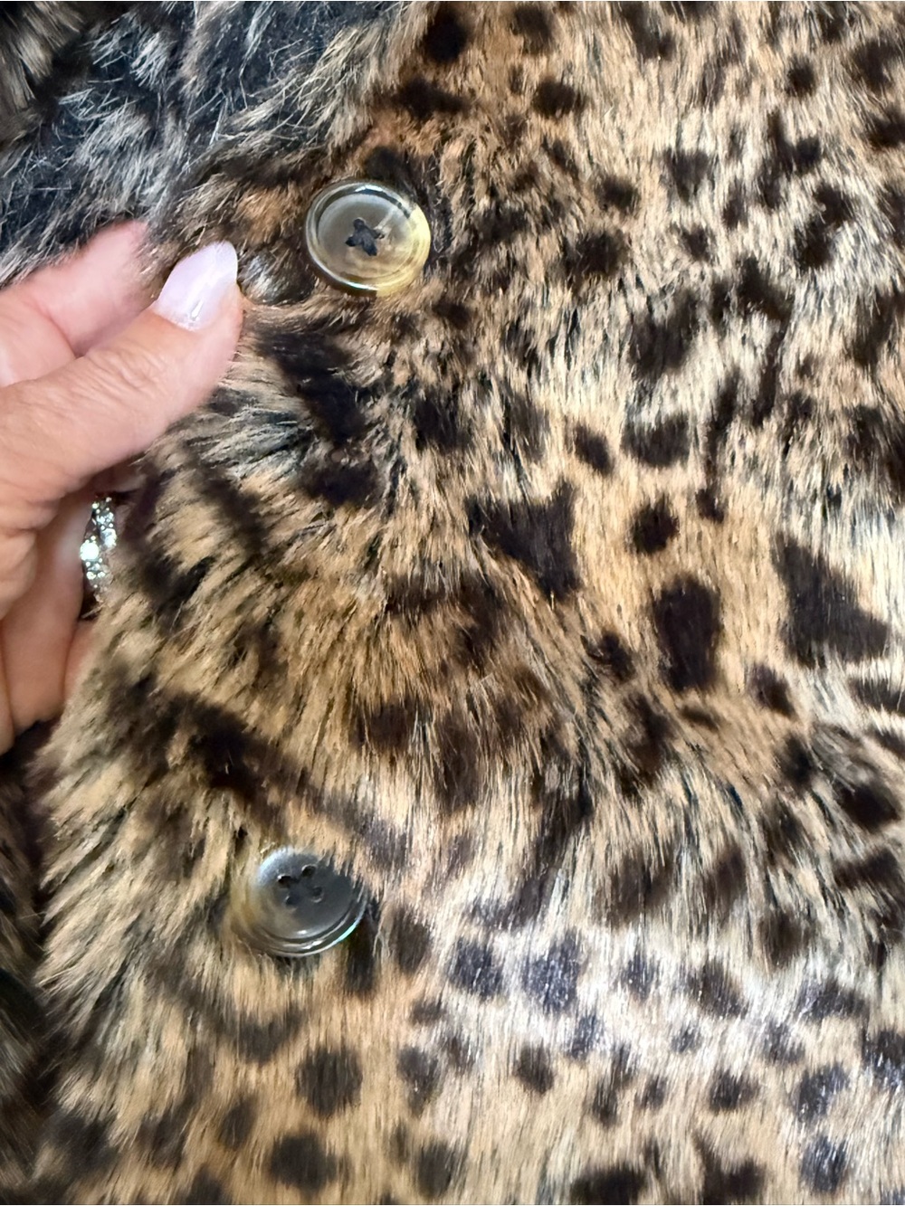 Sanctuary Faux Fur Leopard Print Coat in Brown and Black Size Small - Picture 6 of 13